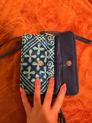 Vera Bradley Bag Shoulder Quilted Blue thumbnail 8