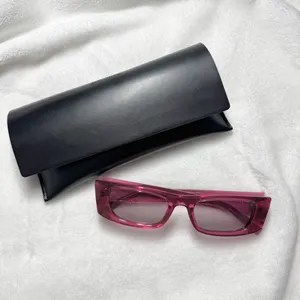 Saint Laurent 52mm Hot Pink Rectangular Sunglasses thumbnail 2