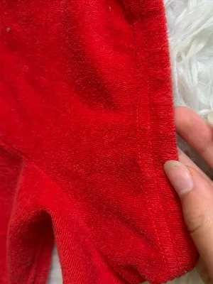 Aerie Offline Red Terry Cloth Shorts Women's Large thumbnail 4