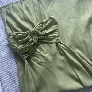 Green Petal & Pup Maxi Dress Rosetta Strapless Cotton Linen Women’s thumbnail 2