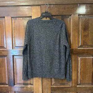 J. Crew Women's Crewneck Knit Sweater Pullover‎ Medium Gray Lambswool Blend thumbnail 3
