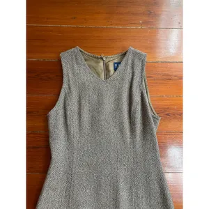 Ralph Lauren Wool Blend Tweed Herringbone Sheath Academia Jumper Dress Sz 4 💛🎀 thumbnail 8