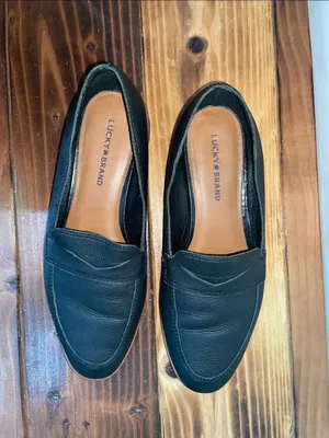 Lucky Brand Women's Tomber Lug Sole Black Leather Loafers Size 10M Minimalist thumbnail 10