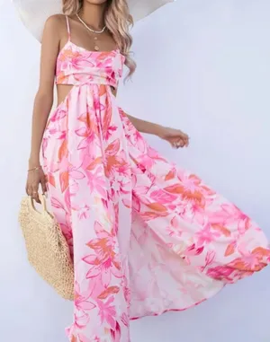 Floral maxi dress Pink Size XS thumbnail 1