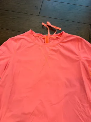 Lululemon Run Warm-Up Crewneck Pullover Coral Pink Size 8 Long Sleeve - C11-632 thumbnail 3