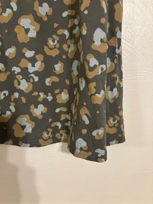 PACT Leopard Print Skater Skirt Organic Cotton Size M thumbnail 6