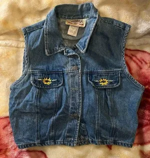 13/14 Timeless Tickets sunflower denim jean vest thumbnail 1