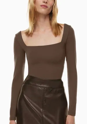 Babaton Bavarian square neck long sleeve thumbnail 1