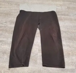 FLAWED Victoria's Secret PINK Black Foldover Capri Leggings Size Large thumbnail 1
