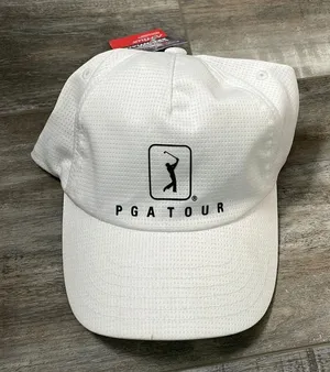 PGA Tour Course Essentials white air flux hat NEW thumbnail 1