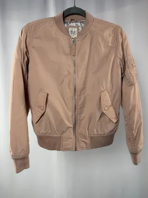 GAP Full Zip Bomber Jacket in Dusty Rose Size XS‎ thumbnail 1