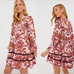 Tuckernuck Kenzo Beach Sunset Chintz Pink Floral Cotton Coverup‎ Dress XL NEW thumbnail 2