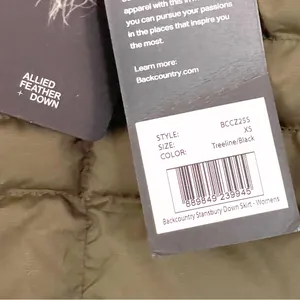 Backcountry XS Green‎ Black Stansbury Down Skirt Allied Feather Down insulation thumbnail 5