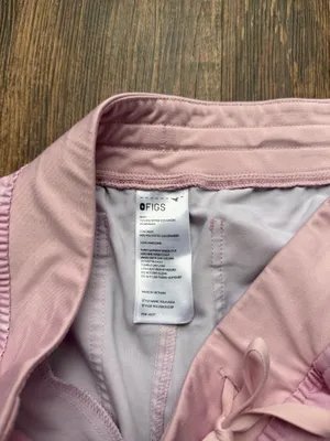 FIGS Women’s Marbled Rose Pink Yola Yoga Skinny Scrub Pants Hospital- Size LP thumbnail 4