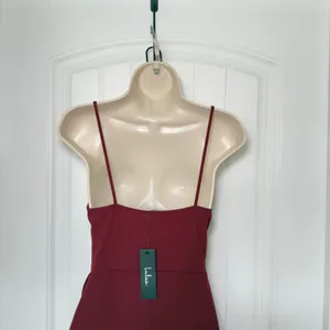 Lulus Medium Forever Your Girl Wine Red Mini Dress Modern Cocktail Minimalist thumbnail 6