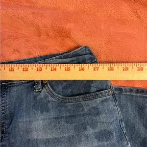 Christopher & Banks Denim Straight Leg Jeans with Floral Pattern thumbnail 3