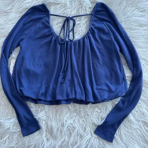Free People We The Free Bondi Thermal Long Sleeve Top True Blue Size XS thumbnail 7