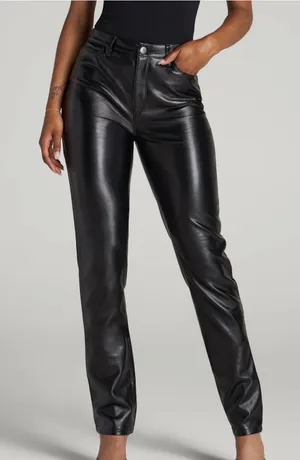 American Tall Leather Pants Black Size 26 thumbnail 1