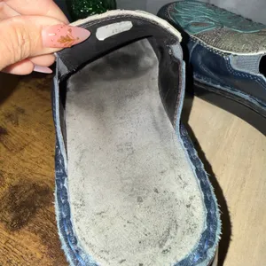 Naot Zafra Monstera Leaf Leather Mules 41~10 Blue Green Comfort Slip On Clogs thumbnail 5