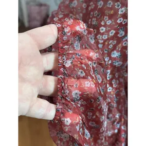 Altar'd‎ State Burgundy Floral Babydoll Mini Dress Square Neck Long Sleeve L thumbnail 3