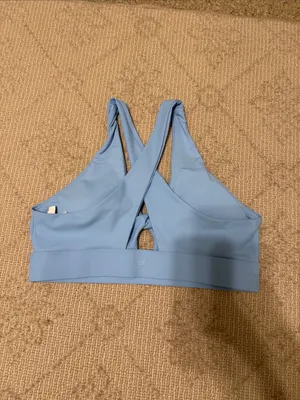 FABLETICS Light Blue Oasis Rib Twist bra XL thumbnail 4