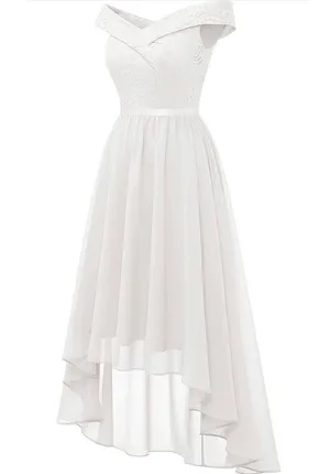 NEW Lace Chiffon Long Dress Off The Shoulder Formal 2X thumbnail 4