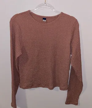 Old Navy Long Sleeve Pink Top thumbnail 1