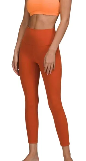 Lululemon Align High-Rise Pant 25” Size 4 Canyon Orange Double Lined thumbnail 1