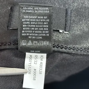 NWT Express Womens 14L Pants‎ Satin Coated Black Skyscraper Mid Rise Split Hem thumbnail 13