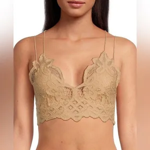 Free People Lace Bralette in Tan thumbnail 1
