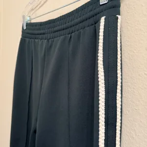 Maeve‎ Anthropologie Pull-On Track Pants-Small Dark Green Crochet Quiet Luxury thumbnail 7