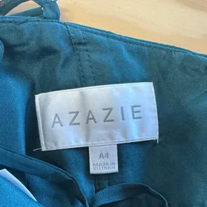 Azazie Dark Green Halter Chiffon Maxi Dress Bridesmaid Formal Gown Size A4 Prom thumbnail 7