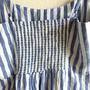 NWT Old Navy Womens Dress Blue White Stripe Sleeveless Linen Blend Size XXL thumbnail 6