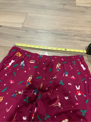 Joyspun nutcracker holiday Long Sleeve Jogger Pants Pajama Set Berry size large thumbnail 8