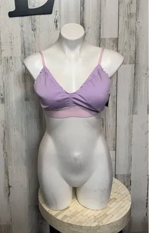 No Boundaries Lavender Bralette XXL Ribbed Wireless Bra Stretch Lounge Crop Top thumbnail 1