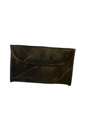 New Soft Patch Leather Handbag Wallet Coin Purse 3pc Set Green thumbnail 3