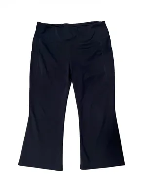 Baleaf Black High-Waist Yoga Capri flare Leggings size Large pockets thumbnail 1