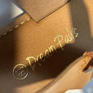 Dream Pairs Hoboo‎ Gold Nude Flat Ankle Strap Sandals 8.5 Metallic Minimalist thumbnail 3