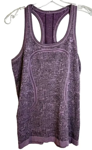 Lululemon Swiftly Racerback 2016 Seawheeze Heathered Lullaby Purple Womens 6 thumbnail 1