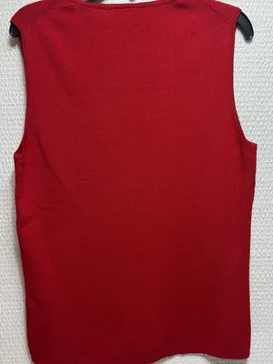 Ann Taylor Red Sleeveless Knit Shell Top thumbnail 3