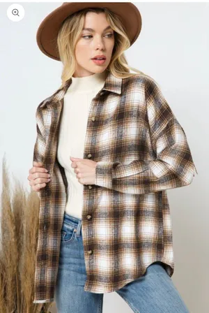 Boutique Studded Fringe Flannel thumbnail 2