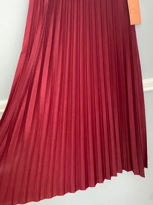 New Mix Burgundy Midi Skirt thumbnail 3