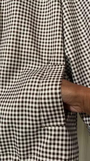 Amazon Women Gingham Zipper Bomber Jacket Stand Collar Long Sleeve Jacket Cropped Outwear with Pockets thumbnail 6