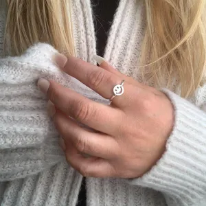 Boutique Sterling Silver Smiley Face Ring thumbnail 3