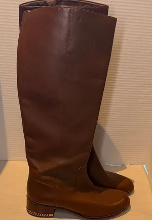 Michael Kors Brown Knee-High Leather Boots thumbnail 1