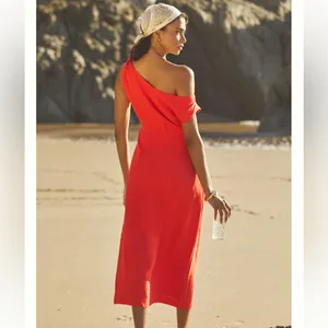 By Anthropologie One-Shoulder Column Midi Dress thumbnail 2