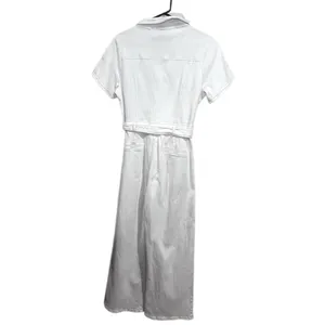 Entro White Utility Belted Wide Leg Jumpsuit Size Small Chic Casual thumbnail 5
