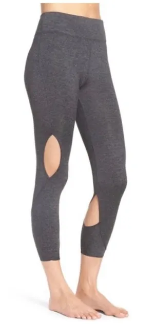 Free People movement Grey/black cut out leggings thumbnail 1