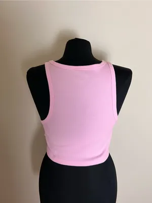 Wild Fable Pink Ribbed Cropped Tank Top - Women thumbnail 3