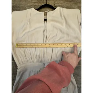 Nonchalant‎ Label Josie Jumpsuit In Oat Size Small Square Shoulder Pleated thumbnail 9